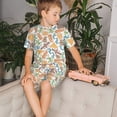 thumbnail image 4 of Fotbe Simple Drawing Pijama Estampada de 2 Piezas para Niños – Ropa de Dormir de Manga Corta Cómoda para Niños y Niñas, Camiseta y Shorts de Algodón-4X-Large, 4 of 6