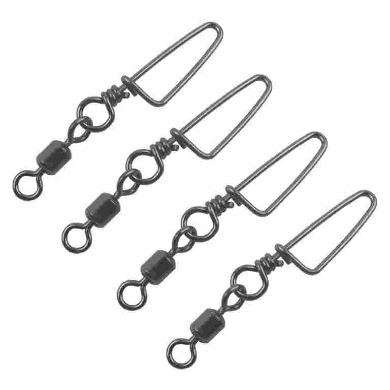 100-Pack Heavy Duty Coastlock Fishing Swivels - Corrosion-Resistant Black Snap Swivels For Freshwater And Saltwater