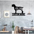 thumbnail image 2 of Craftnamesign Custom FLoral German Wirehaired Pointer Metal Wall Art, Custom Dog Lover Name Sign, 2 of 5