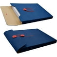 thumbnail image 4 of PU Leather A4 File Folder Document Holder Filing Envelope Project File Portfolio with String Tie Closure 3/4 Inch Expansion Brown File Folder, 4 of 8