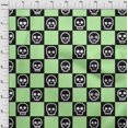 thumbnail image 3 of oneOone Cotton Poplin Lime Green Fabric Skull Fabric For Sewing Printed Craft Fabric By The Yard 42 Inch Wide, 3 of 4