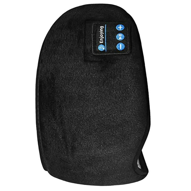 5.0 Bluetooth Music Eye Mask Adjustable Wireless Smart Shading Eye Mask Breathable 3D Answering Phone Wireless Sleep Eye Mask with Sticker for Home Travel Indoor