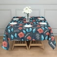 thumbnail image 3 of Pioneer Flower Floral Print Pattern Square Tablecloth,Waterproof Square Table Cover,Wipeable Spillproof Washable Table Cover for Home Kitchen Party Decor 52"x52"(132x132cm), 3 of 6