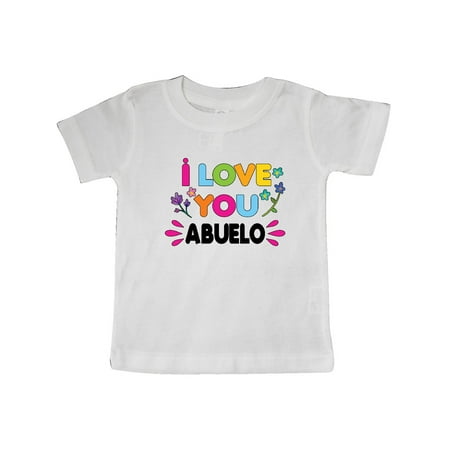 

Inktastic I Love You Abuelo with Flowers Gift Baby Girl T-Shirt