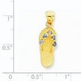 thumbnail image 3 of 14K Yellow Gold 3D December/Cz Birthstone Flip Flop Pendant (25 X 8) Made In United States d3432, 3 of 3