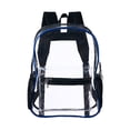 thumbnail image 3 of Party Zealot Clear Backpack Heavy Duty See Through Backpack PVC Transparent Backpack for School, Work, Festival, Security, Sports Events (Blue), 3 of 7