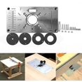 thumbnail image 4 of Placa de inserción de mesa de aleación de aluminio con 4 anillos para banco de carpintería, 235 mm x 120 mm x 8 mm Hy n, 4 of 4