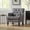 Charcoal, variant on Light Blue Club Chair, Modern Fabric Accent Armchair with Nailhead Trim, Comfy Upholstered Reading Chair for Living Room,Bedroom,Office Small Space