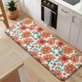 thumbnail image 5 of White Orange Sunflower Green Leaf Pattern Kitchen Rug Mat,Kitchen Runner Rugs Non Skid Washable,Decorative Kitchen Floor Mats for Kitchen,Sink,Laundry,17"x47.2", 5 of 7