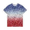 thumbnail image 3 of IYYVV 4Th Of July Shirts Tops Dressy Casual Short Sleeve Crewneck Stars Stripes Graphic Tshirts Casual Soft Blouses Spring Athletic Beach Clothes For Women Red L, 3 of 4