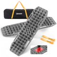 thumbnail image 2 of BUNKER INDUST Off-Road Traction Boards with Jack Base, Pair Recovery Tracks 4X4 Jeep Truck Tire Traction Mat with Bag - Sand,Mud,Snow Ladder Ramps(grey), 2 of 4
