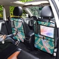 thumbnail image 7 of Car Seat Back Protector,Waterproof & Stain Resistant Kick Mats with Tablet Holder & Organizer Pockets,Easy-Clean Nylon Back Seat Protector A Peacock, 7 of 7