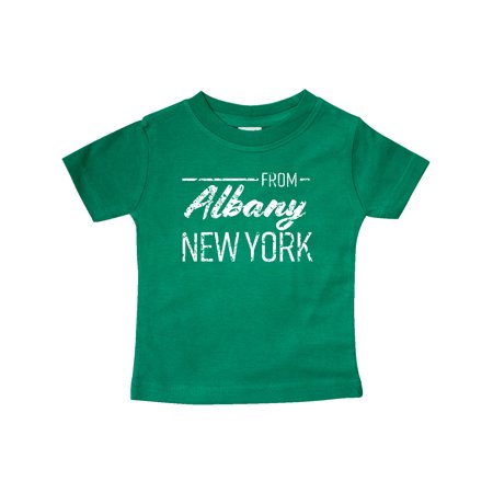 

Inktastic From Albany New York in White Distressed Text Gift Baby Boy or Baby Girl T-Shirt