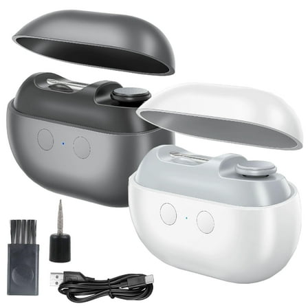 Imwing Easyclip, Imwing Nail Clipper, Vueeze Easy Clip Electric Nail Clipper & Polisher 2-in-1 with LED Light - Safe Toe & Fingernail Trimmer for Seniors, Adults, Kids, Baby (2Pcs/Mix)