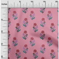 thumbnail image 1 of oneOone Polyester Lycra Fabric Leaves & Floral Block Print Fabric BTY 56 Inch Wide, 1 of 4