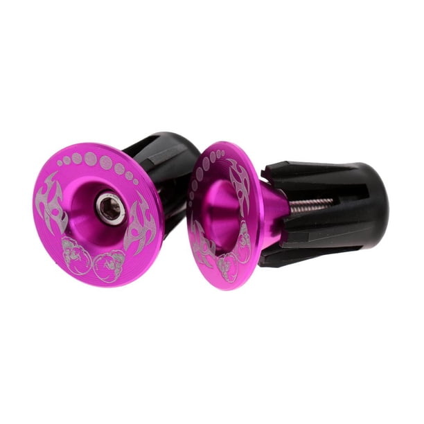 Tapones de Extremo de Barra de 2 Piezas Tapones de Extremo de Manillar, Tapones de Manillar de Bicicleta para Bicicletas / Bicicleta de Montaña de Car Púrpura Soledad Tapones de extremo del manillar