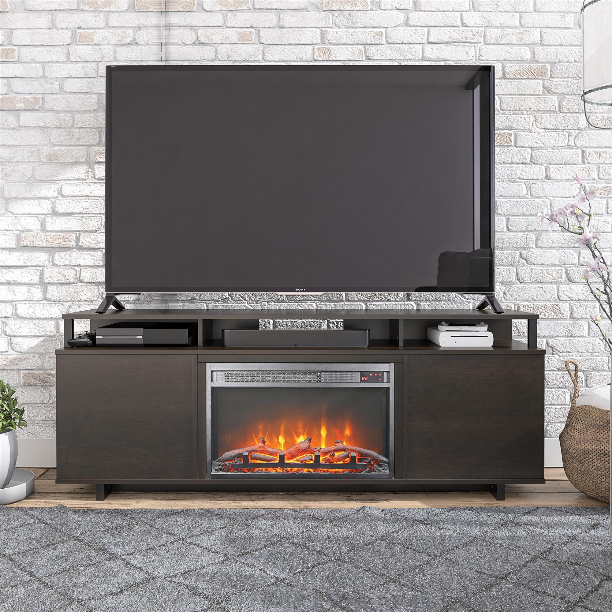 Ameriwood Home Carson Fireplace TV Stand for TVs up to 65 ...