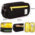 thumbnail image 2 of Large Capacity Pencil Case, Stationery Storage Handheld Pen Pouch Bag, Multiple Compartment Cosmetic Portable Pencil, 2 of 5