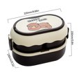 thumbnail image 2 of Dvkptbk bento box Double Plastic Children's Lunch Box Large Capacity Student Lunch Box Microwave Oven Adult Lunch Box Cover, 2 of 2