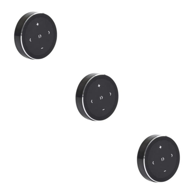 ZheElen Car Media Steering Wheel Remote Control Music Streaming Black 36x36x8.5mm 3Set