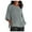 Gray, variant on Frostluinai Women Plus Size Casual Loose Solid Color 3/4 Sleeve Round Neck Tunic Shirt Blouse Top