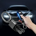 thumbnail image 3 of Universal Car Key Holder Zinc Alloy car key Vehicle Start Key Ring Buckle Keychain Automotive Accessory, Black Leather, 3 of 5