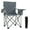 Grey, variant on Gymax Oversized Camping Chairs Heavy Duty Outdoor Folding Chair w/Cooler Pouch Navy