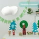 thumbnail image 5 of 4 piezas de adorno colgante de estrella de nube, colgante de bricolaje para decoración de boda de fiesta de habitación de niños (blanco), 5 of 7