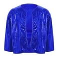 thumbnail image 3 of UQJfacai Girls Sequin Jacket Sparkly Open Front Cropped Cardigan Dress Coat Bolero Shrugs for Party Dance Dresses 2-17 Years, 3 of 4