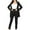 Black, variant on Fall Outfits for Women Two Piece Outfit Business Work Outfits Long Sleeve Tops Solid Long Pants Sets S