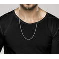 thumbnail image 4 of Miabella Italian 925 Sterling Silver 2.3mm Curb Cuban Link Chain Necklace Made in Italy (Length 26 Inches), 4 of 6