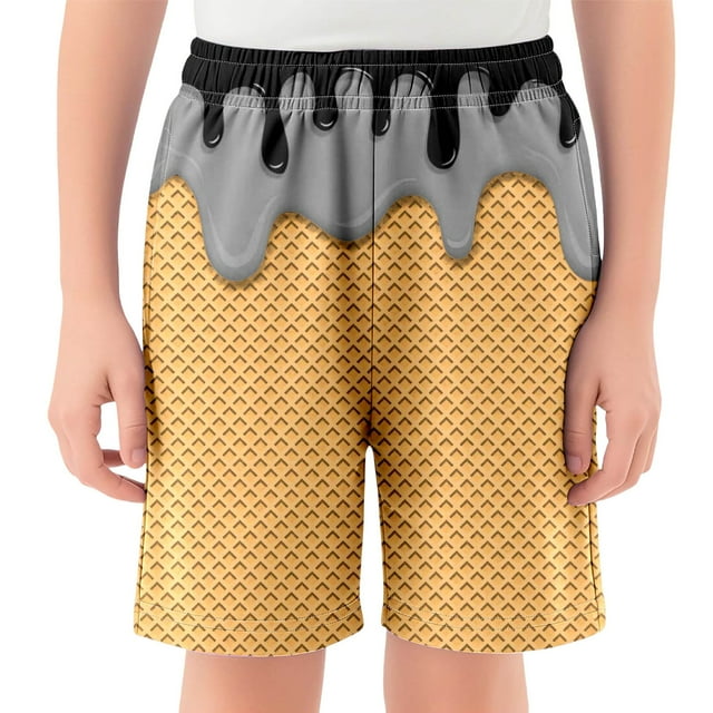 MIASHUI Boys Basketball Shorts Summer Gym Training Workout Athletic Shorts,Black,2-3 Years