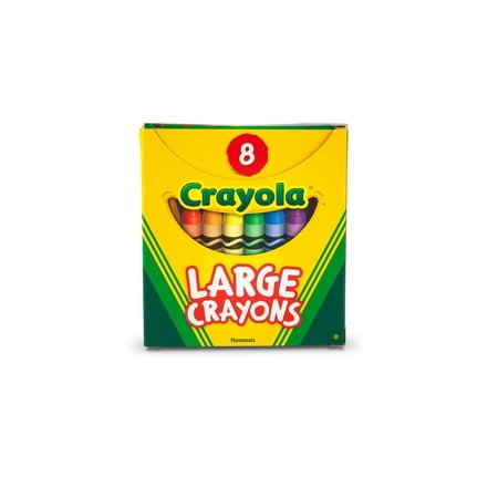 Crayola Large Size Classic Crayons 8 Count, Great For Small