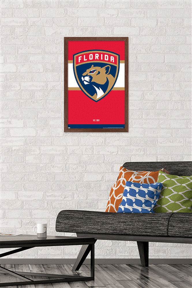 NHL Florida Panthers - Logo 21 Wall Poster, 14.725" x 22.375", Framed