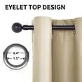 thumbnail image 6 of FLASHLUMI 2 Panels 52" x 84" Outdoor Waterproof Curtains, Grommet Blackout Privacy Drapes for Patio, Porch, Gazebo, Biscotti Beige, 6 of 7