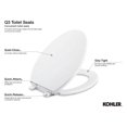 thumbnail image 5 of Asiento de inodoro Kohler Reveal redondo blanco con parachoques herméticos, 5 of 5