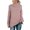 Pink, variant on Utoimkio Turtleneck Pullover Sweaters for Women Long Sleeve Casual Loose Knit Sweaters Winter Solid Outwear Jumper Tops