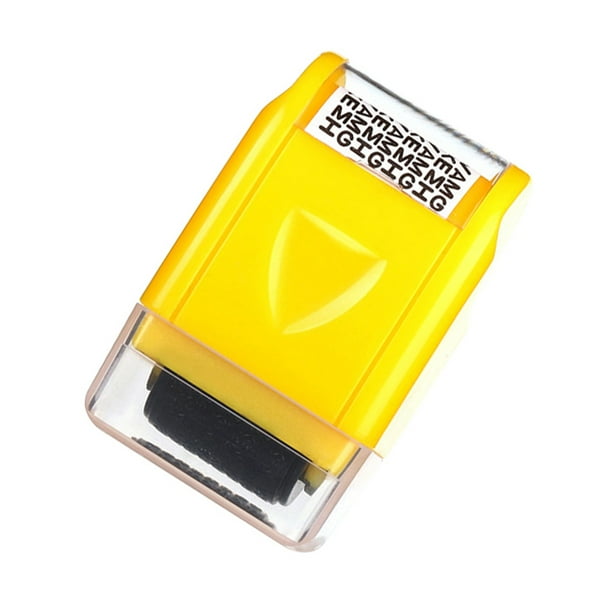 Yuarrent Protección de sellos de rodillos confidenciales Bloqueador de información personal Protección contra robo de manchas de privacidad Almacenamiento y organización del hogar Amarillo Yuarrent HA006472-02B