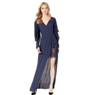 princess polly baby blue dress Bcbg Max Azria Navy Silk One-Shoulder Mini Dress Size S