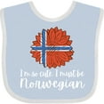 thumbnail image 3 of Inktastic I'm So Cute, I Must Be Norwegian Sunflower Norway Flag Boys or Girls Baby Bib, 3 of 4