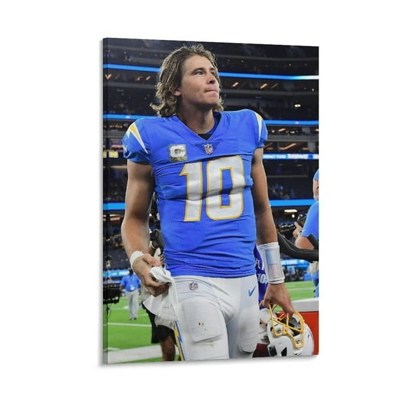 Football Justin Herbert Poster Canvas Poster Wall Art Picture Prints Hanging Photo Gift Decor Home Posters Artworks 24x36inch(60x90cm)