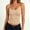 Khaki, variant on Built in Bra Tank Top for Women Ice Nylon Adjustable Spaghetti Strap Scoop Neck Sleeveless Cami Breathable Lightweight Layering Undershirt Summer, Wine,XXL