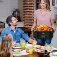 thumbnail image 3 of Sunvivi 18 Quart Turkey Electric Roaster Oven with Self-Basting Lid, Stainless Steel, Black, 3 of 9