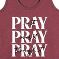 thumbnail image 3 of Instant Message - Pray On It, Pray Over It, Pray Through It - Women's Racerback Tank Top, 3 of 6