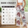 thumbnail image 7 of Psesaysky Womens Elastic Waisted Palazzo Pants Casual Wide Leg Pants Tropical Palm Leaves Printed Long Lounge Pant Trousers with Pocket, Size M, 7 of 7