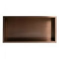 thumbnail image 6 of ALFI brand ABNP2412-BC 24" x 12" Brushed Copper PVD Stainless Steel Horizontal Single Shelf Shower Niche, 6 of 9