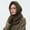 coffee brown, variant on 2-in-1 Cross Neck Warmer & Beanie - Solid Color Knitted Scarf Hood for Men and Women, Winter Warm Fashion Accessory