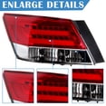 thumbnail image 3 of ECCPP Car Light Assembly kit for 2008-2012 for Honda Accord Tail Lights Direct Replacement Pair Left + Right 33500TA0A01 HO2801171, 3 of 6