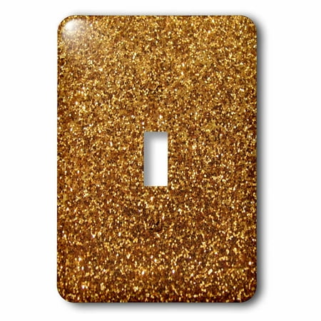 - 3dRose Gold Faux Glitter - photo of glittery texture - glam sparkles sparkly bling - glam stylish girly, 2 Plug Outlet Cover