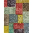 thumbnail image 1 of Ahgly Company Indoor Rectangle Abstract Brown Red Patchwork Area Rugs, 7' x 9', 1 of 6